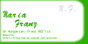 maria franz business card